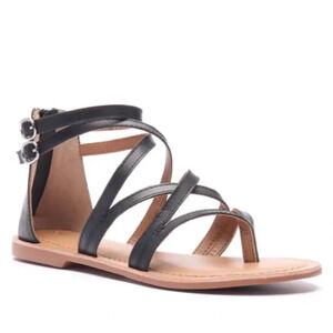 Crevo Heather Gladiator Sandals in black Size: 6